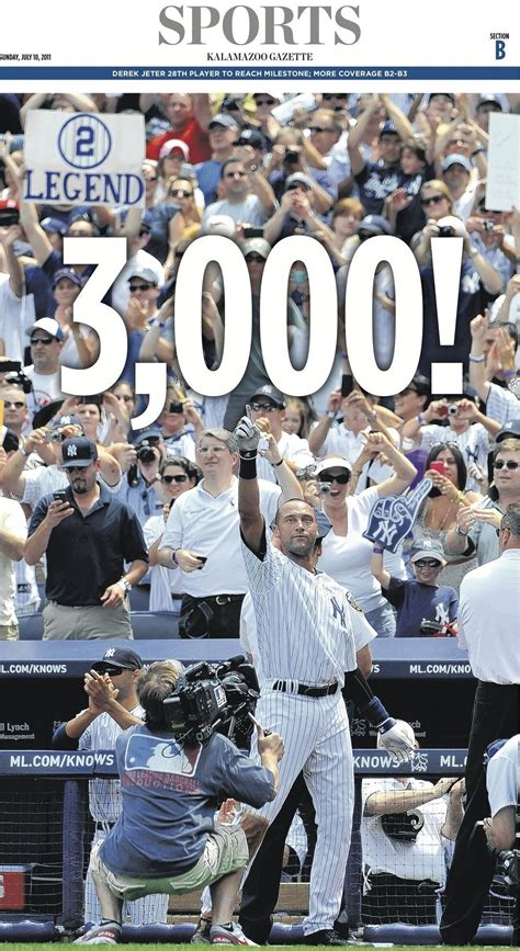 Get your Derek Jeter 3,000 hit sports cover poster in Sunday's ...