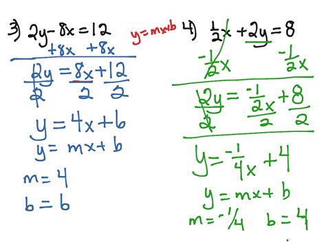 Y Mx B Equations Worksheets