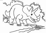 Triceratops Coloring Page sketch template