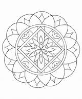 Simple mandala  2 Mandalas Coloring Pages For Kids To Print & color sketch template