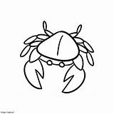 Printable Crab Coloring Page sketch template