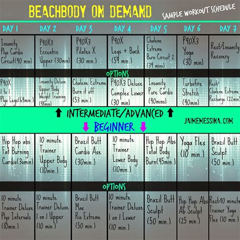 Beachbody Hybrid Calendar