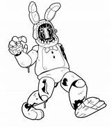 Withered Bonnie Fnaf Coloring Page Scary Pag  Vrogueco sketch template