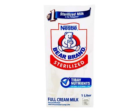 Nestlé Bear Brand Sterilized Full Cream Milk 1L