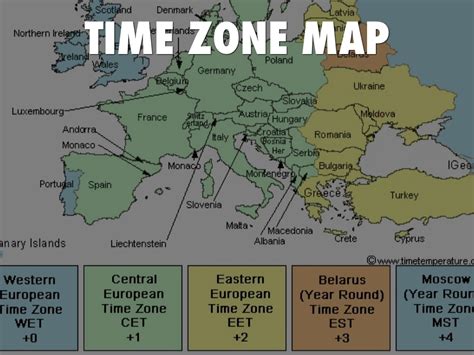 European Time Zone Map