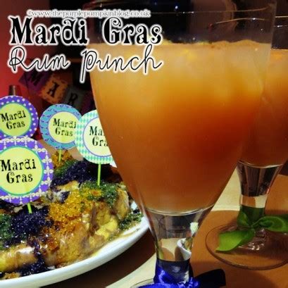 Mardi Gras Rum Punch | The Purple Pumpkin Blog