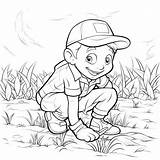 Premium AI Image  Create coloring Page For Kids Of Farmer Inspecting A sketch template