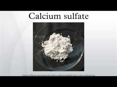 Calcium sulfate - YouTube