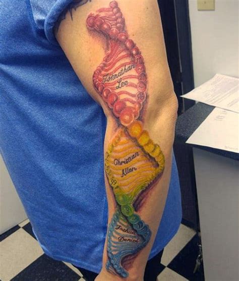 60 DNA Tattoo Designs For Men - Self-Replicating Genetic Ink