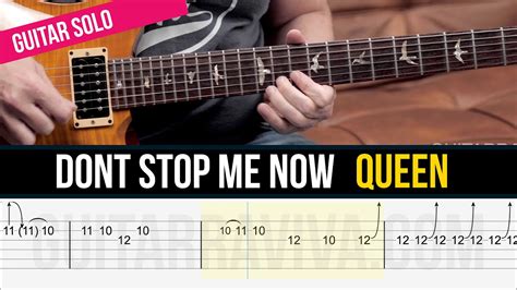 SOLO de DON´T STOP ME NOW - QUEEN 🎸 con TABS Guitar COVER | Guitarraviva - YouTube