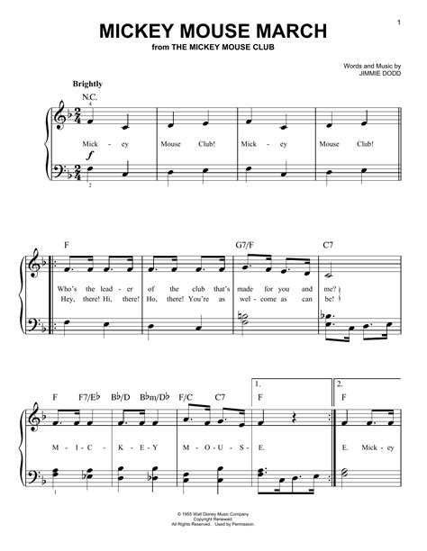 Mickey Mouse March | Sheet Music Direct