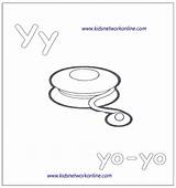 Yoyo Coloring Alphabet Drawing Letter Easy Pages Kids Printable Sheet  sketch template
