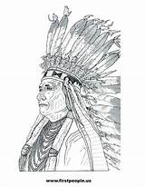 Indian Chief Coloring Pages Designs sketch template