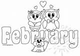 Clipart Month Of February Text  Coloring Page sketch template