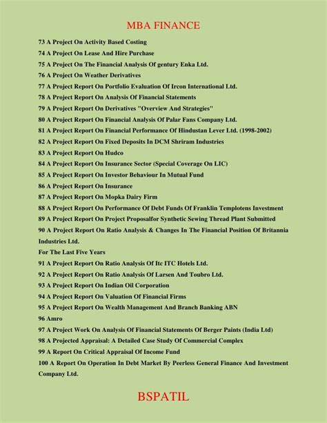 mba finance project topics page 14 2018 2019 | Finance, Mba, Financial analysis