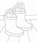 Printable Rain Boots Coloring Page sketch template