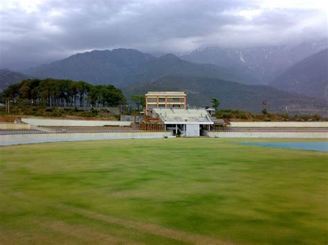 With snow capped mountains in the backdrop, the HPCA Stadium in ...