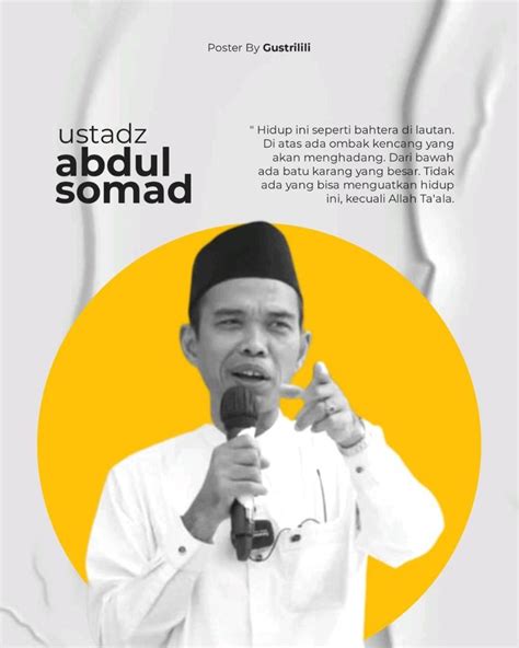 Creative Simple | Poster Design Ulama - Ustadz Abdul Somad Batubara, Lc. Ma | Simple poster ...