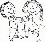 Free Coloring Pages Children Playing Download  sketch template