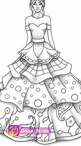 Coloring Pages Dresses And Fashion sketch template