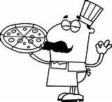 10 Ideeën Over Pizzabakker  Pizza knutselen Restaurant Eten sketch template