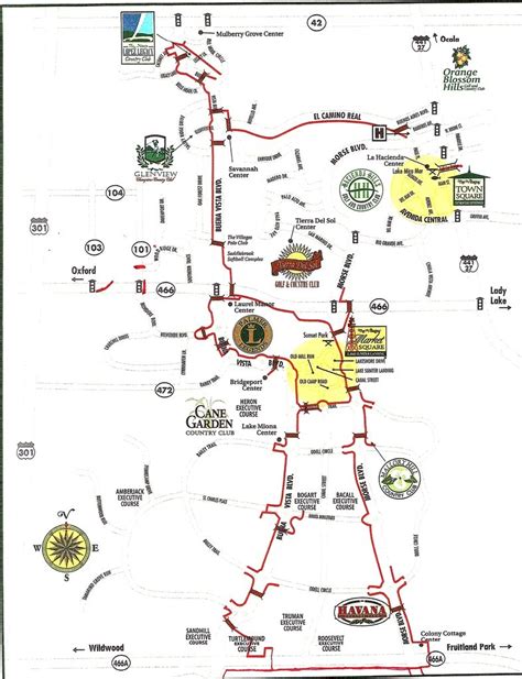 Large Detailed Map Of Florida With Cities And Towns - The Villages ...