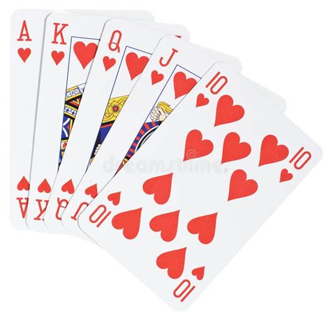 Royal flush, poker hands stock photo. Image of isolated - 4086486