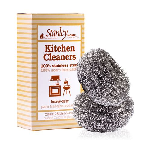 Stainless Steel Scrubber Pads, Reusable Wire Wool Scourers (2 Pack) - Scrubbers — Stanley Home ...