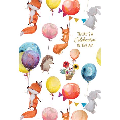 Animals On Balloons Birthday Card – Cardmore