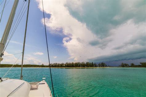 Squall Line Approaches Island Stock Photo - Image of gust, florida ...