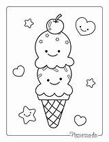 Ice Cream Coloring Pages For Kids Printable sketch template