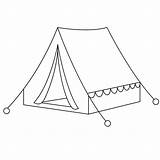 Premium Vector  Tent Camping coloring Page For Kids Summer Outline sketch template