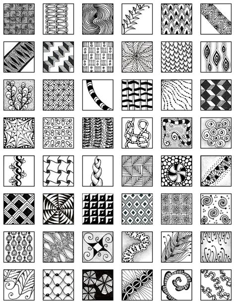 Examples Of Zentangle Patterns