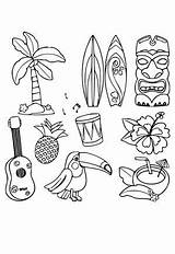 Hawaiian Printable Coloring Pages sketch template