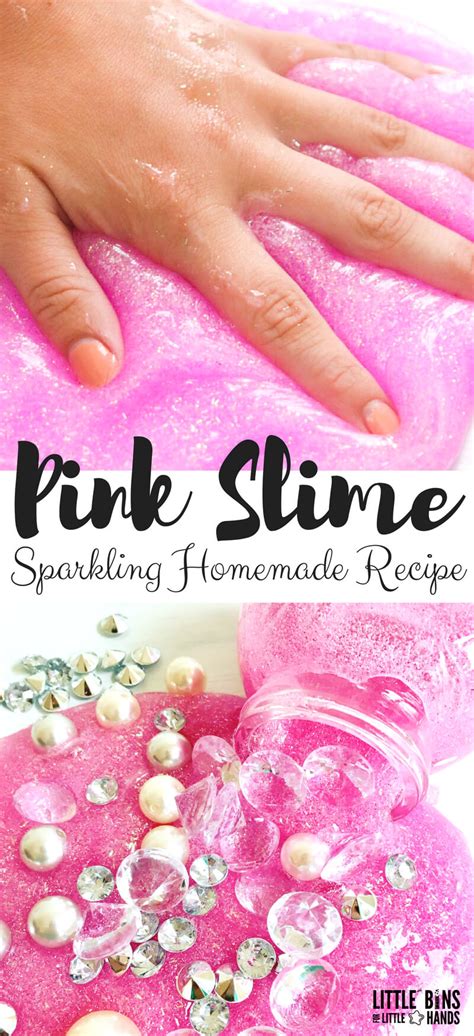 Pink Slime with 2 Ingredients - Little Bins for Little Hands