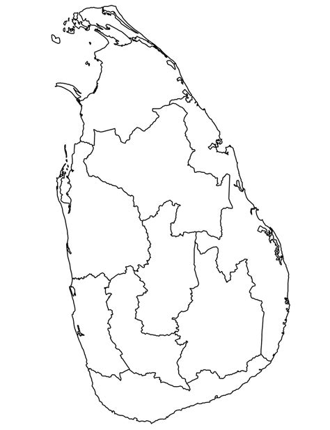 Sri Lanka Map Outline coloring page - Download, Print or Color Online ...