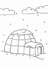Igloo Coloring Page sketch template