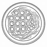 Waffles coloring page – Coloring Corner sketch template