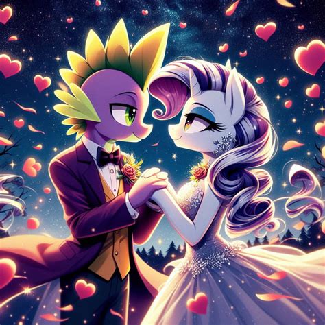 spike and rarity dancing by stitchfan08steven on DeviantArt