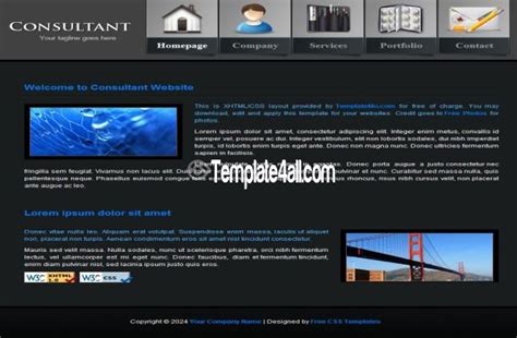 Business Consultant Black Blue CSS Website Template