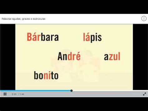 PALAVRAS AGUDAS GRAVES E ESDRÚXULAS - YouTube