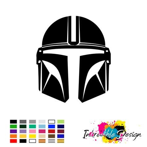 Mandalorian Helmet Logo Vinyl Sticker Decal Star Wars Car Window 6 x ...