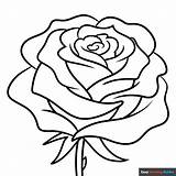Realistic Rose Flower Coloring Page  Easy Drawing Guides sketch template