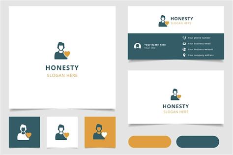 Premium Vector | Honesty logo design with editable slogan branding book and