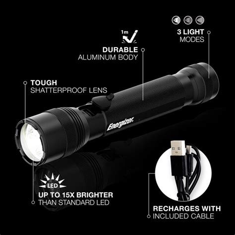Energizer Recharge 1200-Lumen LED Rechargeable Flashlight (Battery Included) in the Flashlights ...