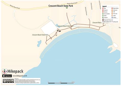 Crescent Beach State Park | Hikepack: Clever Hiking Maps