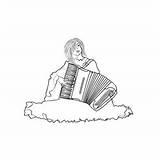 Accordion 3 Coloring Page For Kids  Free Printable sketch template