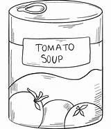 Canned Tomato Soup coloring page  ColouringPages sketch template