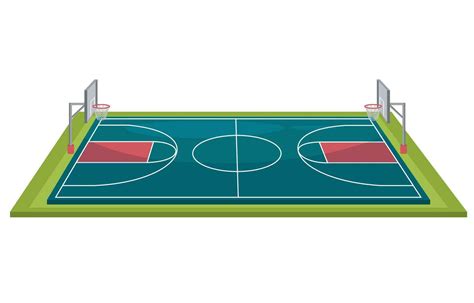 Perspective view of basketball court Vector illustration 35979897 ...