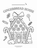 Easy Gingerbread House Coloring Page sketch template